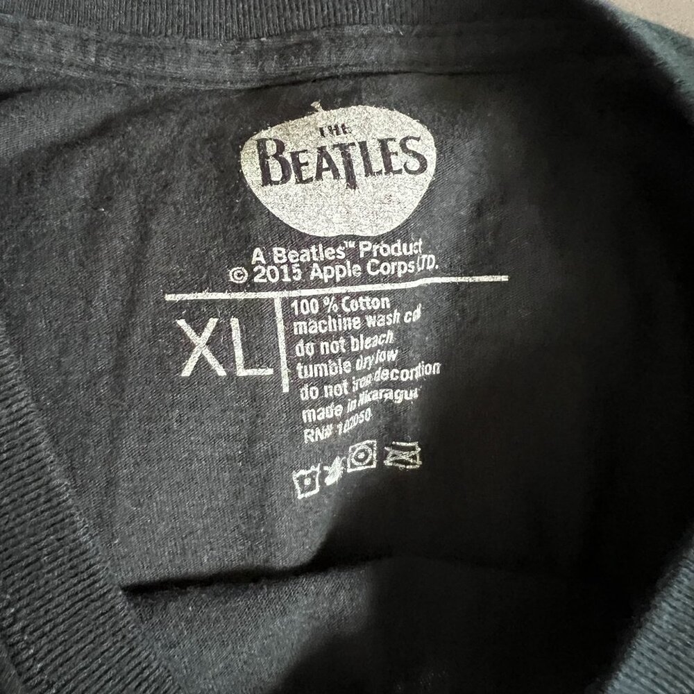 The Beatles Abbey Road Black Graphic T-Shirt XL 100% Cotton 2015 Apple Corps - Picture 2 of 3
